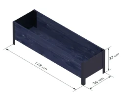 Upyard Holz-Pflanzkasten ModernBox, ca. B118/H32/T36 cm