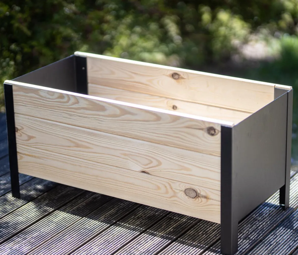 Upyard Holz-Pflanzkasten ModernBox, ca. B78/H32/T36 cm