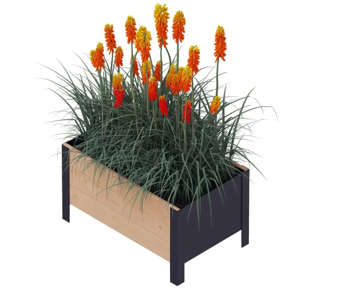 Upyard Holz-Pflanzkasten ModernBox, ca. B58/H32/T36 cm