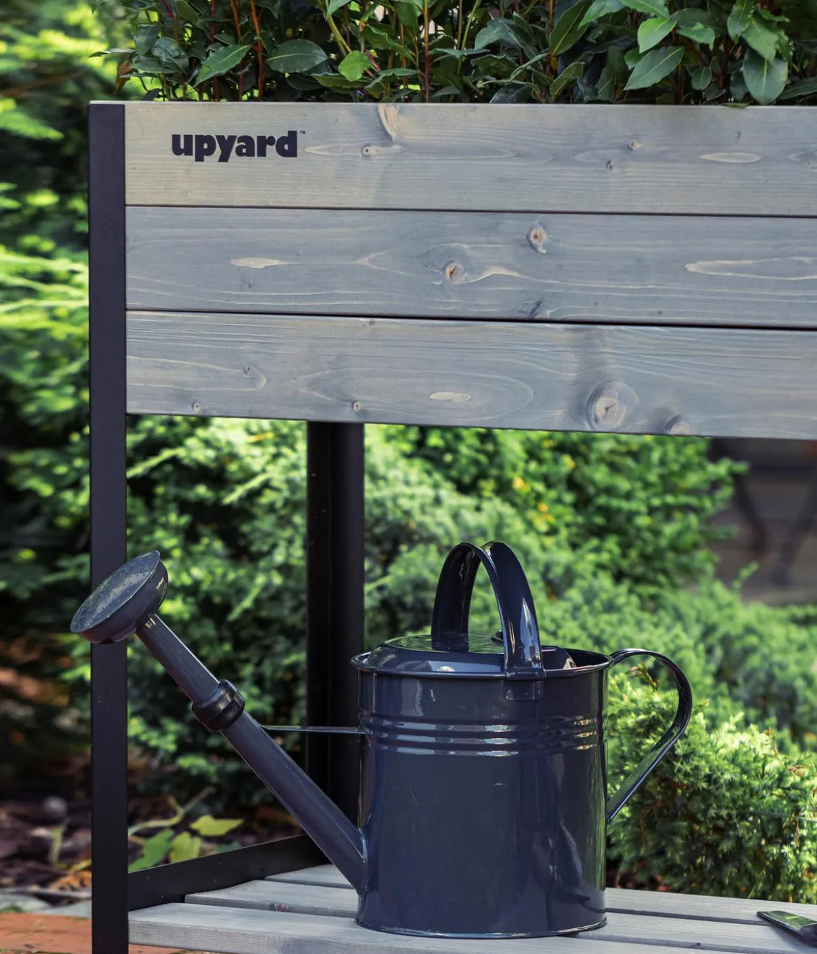 Upyard Holz-Pflanzkasten ModernBox mit Ablage, ca. B118/H72/T36 cm