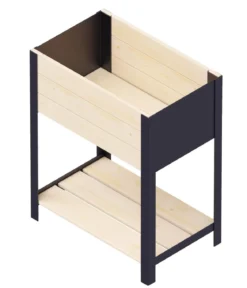 Upyard Holz-Pflanzkasten ModernBox mit Ablage, ca. B58/H72/T36 cm