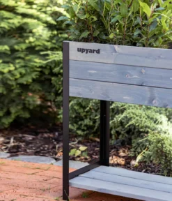 Upyard Holz-Pflanzkasten ModernBox mit Ablage, ca. B58/H72/T36 cm