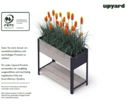 Upyard Holz-Pflanzkasten ModernBox mit Ablage, ca. B78/H72/T36 cm