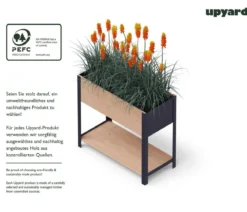 Upyard Holz-Pflanzkasten ModernBox mit Ablage, ca. B78/H72/T36 cm