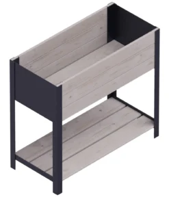 Upyard Holz-Pflanzkasten ModernBox mit Ablage, ca. B78/H72/T36 cm
