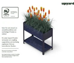 Upyard Holz-Pflanzkasten ModernBox mit Ablage, ca. B78/H72/T36 cm