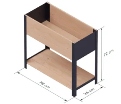 Upyard Holz-Pflanzkasten ModernBox mit Ablage, ca. B78/H72/T36 cm