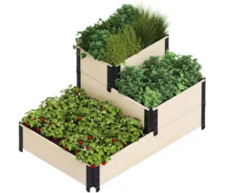 Upyard Holz-Stufenbeet, Variante 1, ca. B120/H58,5/T80 cm