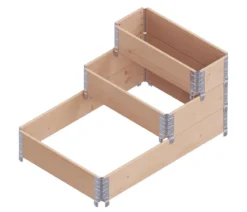 Upyard Holz-Stufenbeet, Variante 2, ca. B120/H58,5/T80 cm