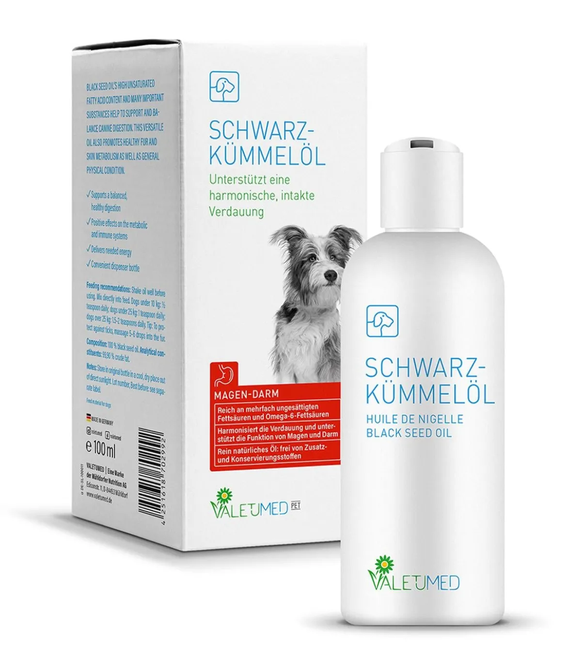 Valetumed Ergänzungsfutter für Hunde Schwarzkümmelöl, 100 ml