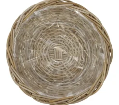 Van der Leeden Rattan-Pflanzschale, braun, Ø 41 cm
