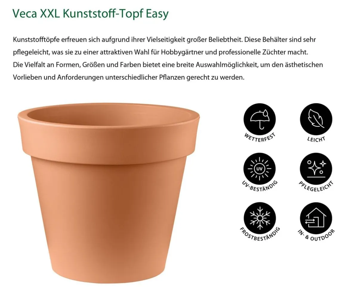 Veca XXL Kunststoff-Topf Easy, rund