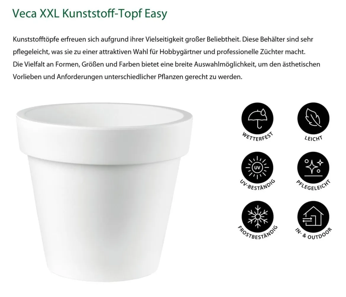 Veca XXL Kunststoff-Topf Easy, rund