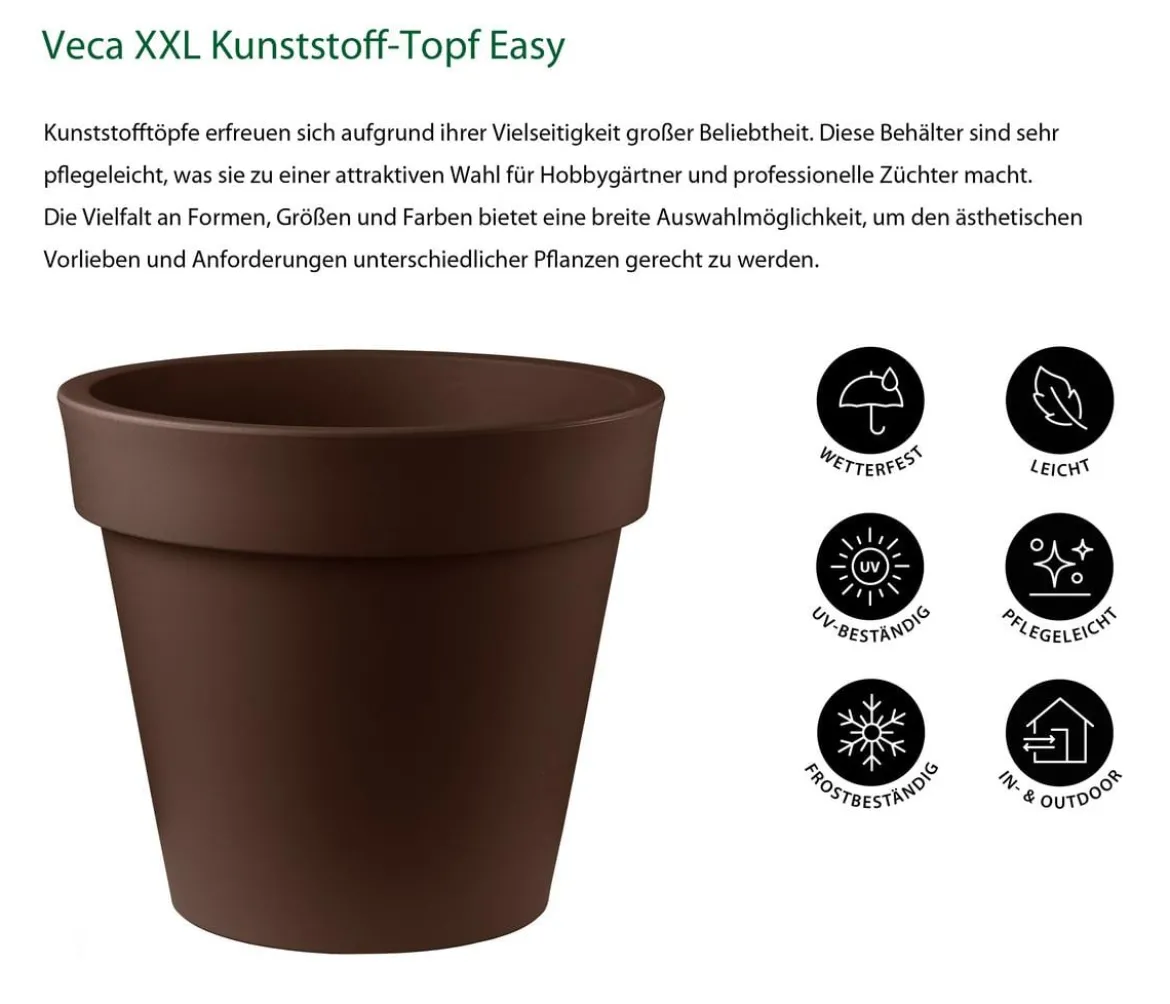 Veca XXL Kunststoff-Topf Easy, rund