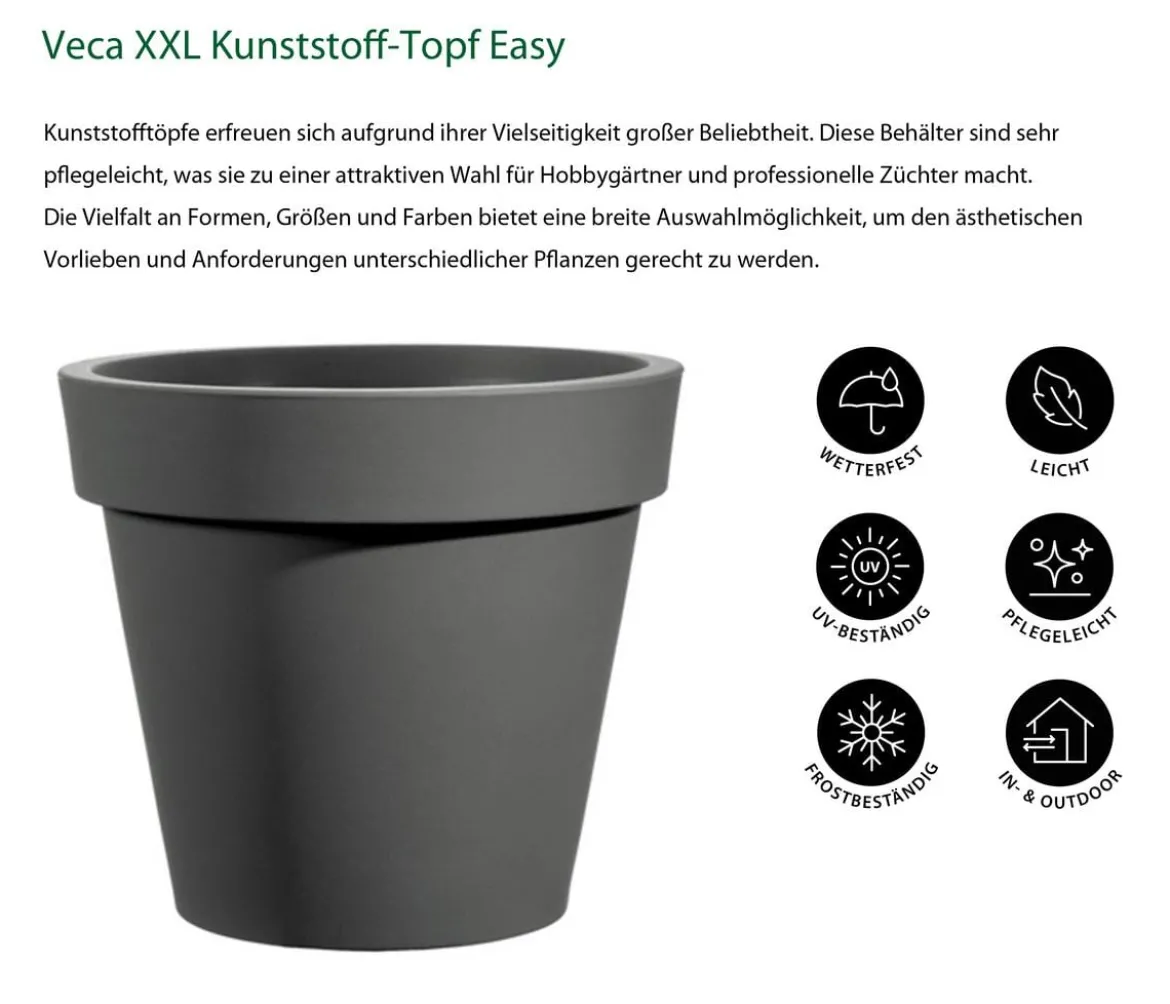 Veca XXL Kunststoff-Topf Easy, rund