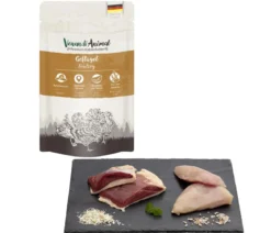 Venandi Animal Nassfutter für Katzen Adult, Wild & Sprotten, 125 g