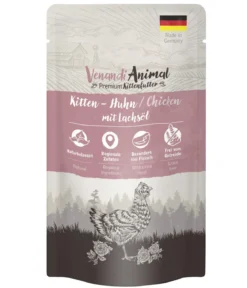 Venandi Animal Nassfutter für Katzen Kitten, Huhn, 125 g