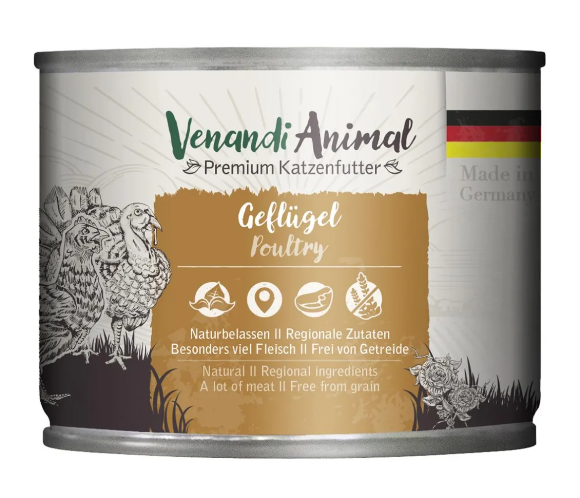 Venandi Animal Nassfutter für Katzen Adult, 200 g