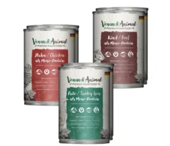 Venandi Animal Nassfutter für Katzen Adult Probierpaket 1, 6 x 400 g