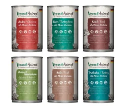 Venandi Animal Nassfutter für Katzen Adult Probierpaket 3, 6 x 400 g