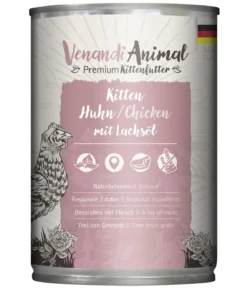 Venandi Animal Nassfutter für Katzen Kitten, Huhn