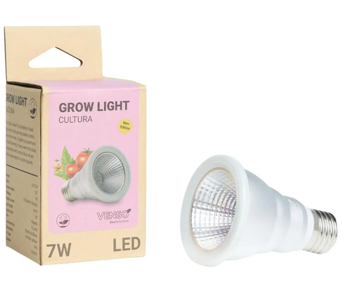 Venso LED-Pflanzenlampe Cultura E27, 7 W