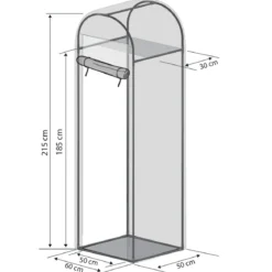 Videx Frostschutzhaus Snow, transparent, ca. B58/H200/T48 cm