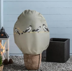 Videx Vlieshaube Spatzen, ca. B110/H110 cm, sand