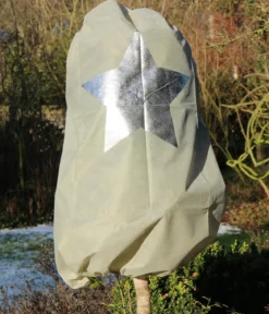 Videx Vlieshaube Stern, grau, ca. B110/H110 cm
