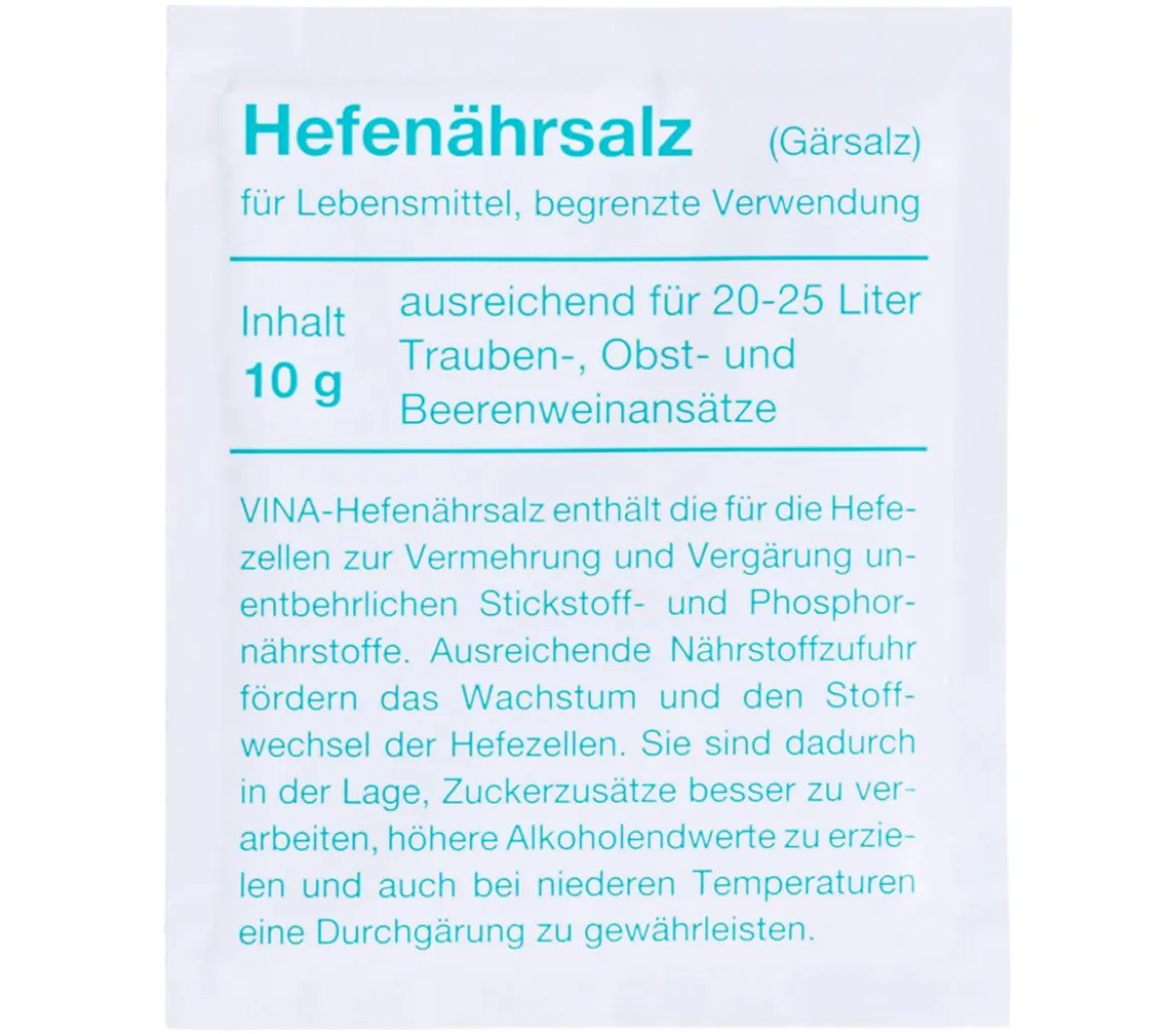 Vina Hefenährsalz zur Weinbereitung