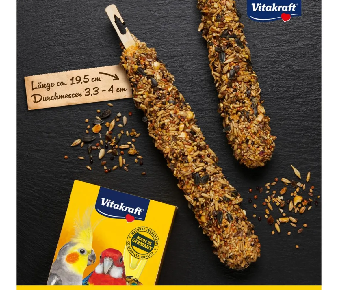 Vitakraft® Kräcker® Original Feather Care für Großsittiche, 2er Pack