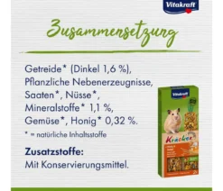 Vitakraft® Kräcker® Original + Honig & Dinkel für Hamster, 2er Pack