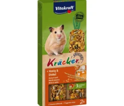Vitakraft® Kräcker® Original + Honig & Dinkel für Hamster, 2er Pack