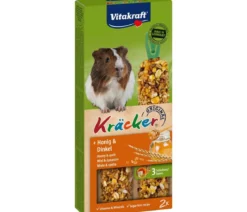 Vitakraft® Kräcker® Original + Honig & Dinkel für Meerschweinchen, 2er Pack