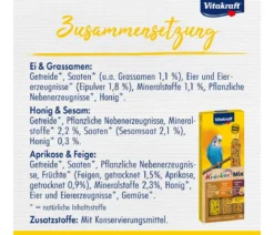 Vitakraft® Kräcker® Original Mix + Ei / Frucht / Honig für Wellensittiche, 3er Pack