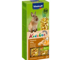 Vitakraft® Kräcker® Original + Popcorn & Honig für Zwergkaninchen, 2er Pack
