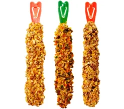 Vitakraft® Nagersnack Kräcker® Original Mix + Gemüse/Nuss/Waldbeere für Zwergkaninchen, 3er Pack