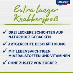 Vitakraft® Nagersnack Kräcker® Original Mix + Gemüse/Nuss/Waldbeere für Zwergkaninchen, 3er Pack
