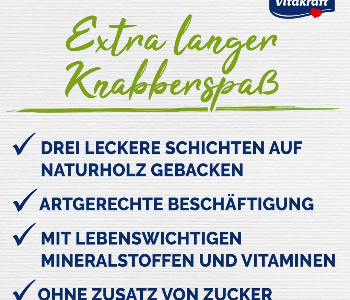 Vitakraft® Nagersnack Kräcker® Original Wald- + Holunderbeere für Zwergkaninchen, 2er Pack