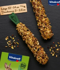 Vitakraft® Nagersnack Kräcker® Original Wald- + Holunderbeere für Zwergkaninchen, 2er Pack