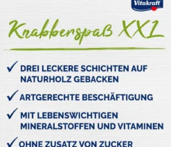 Vitakraft® Nagersnack Kräcker® Original Frucht + Gemüse für Zwergkaninchen, 2er Pack