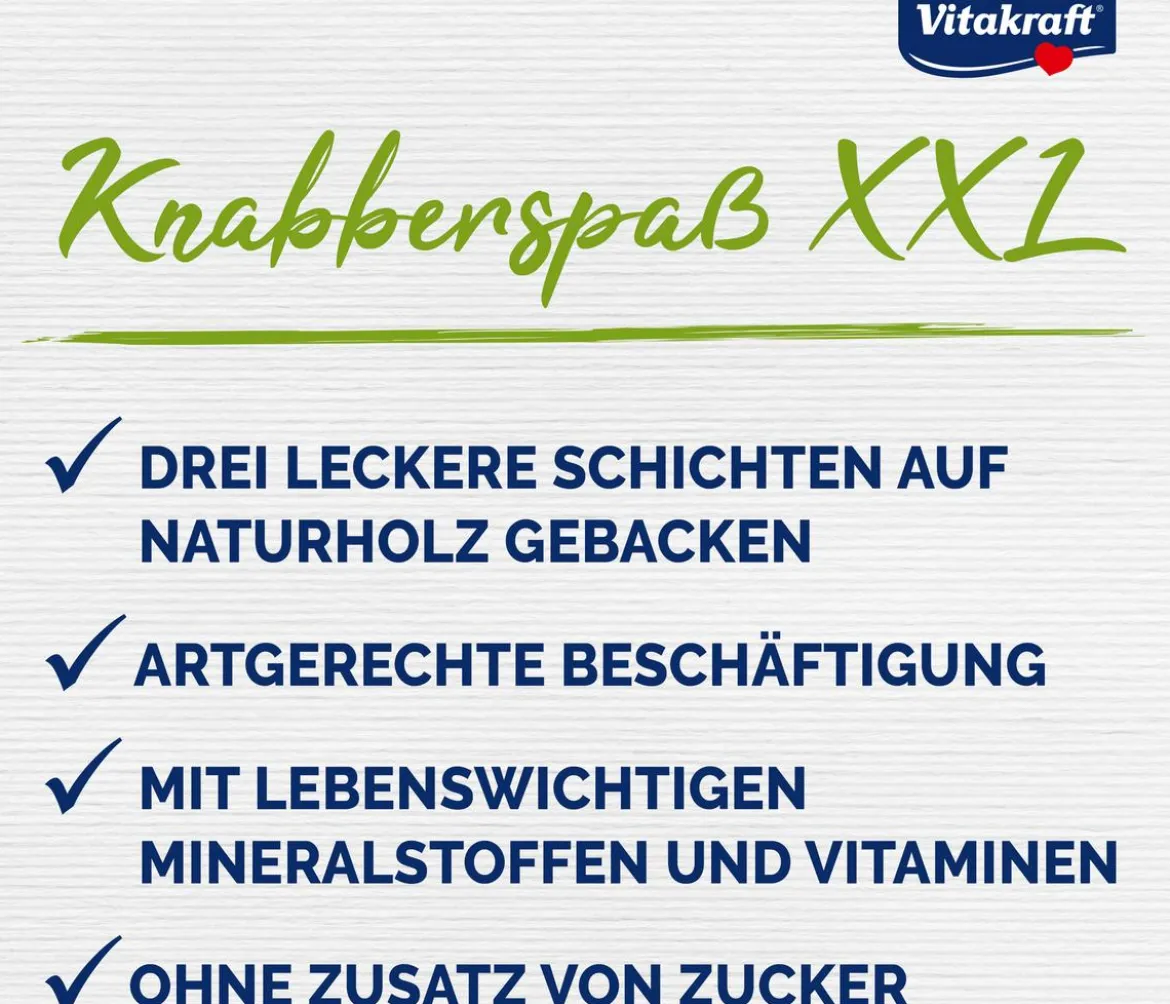 Vitakraft® Nagersnack Kräcker® Original Frucht + Gemüse für Zwergkaninchen, 2er Pack