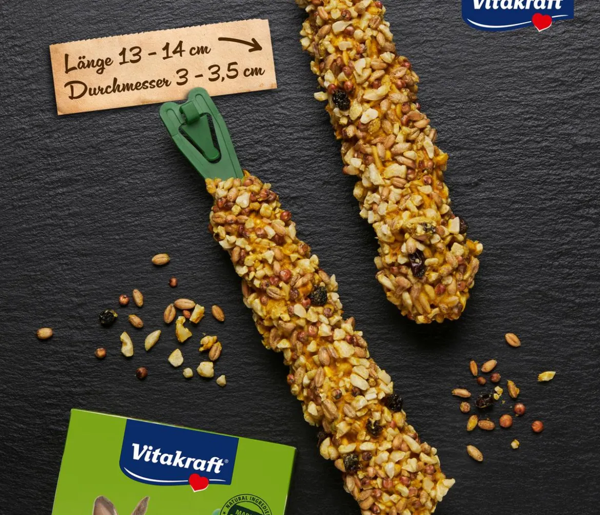 Vitakraft® Nagersnack Kräcker® Original Traube + Nuss für Zwergkaninchen, 2er Pack