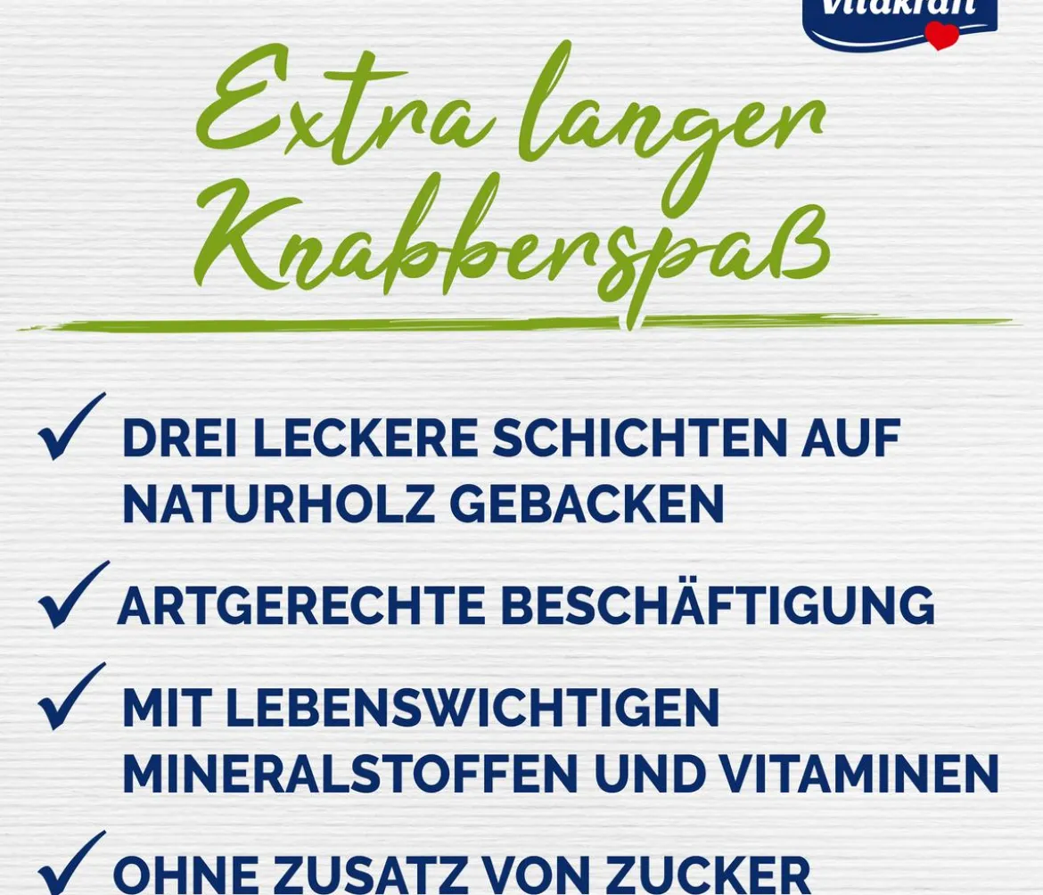 Vitakraft® Nagersnack Kräcker® Original Traube + Nuss für Zwergkaninchen, 2er Pack