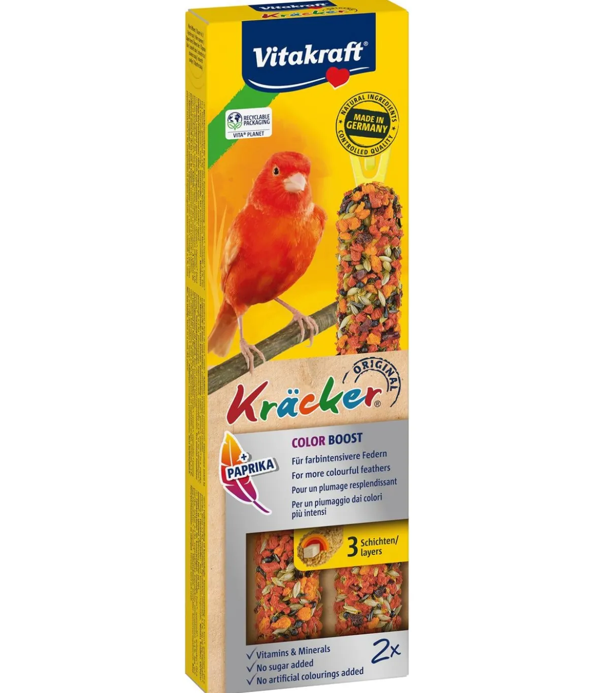 Vitakraft® Vogelsnack Kräcker® Original Color Boost, 2er Pack
