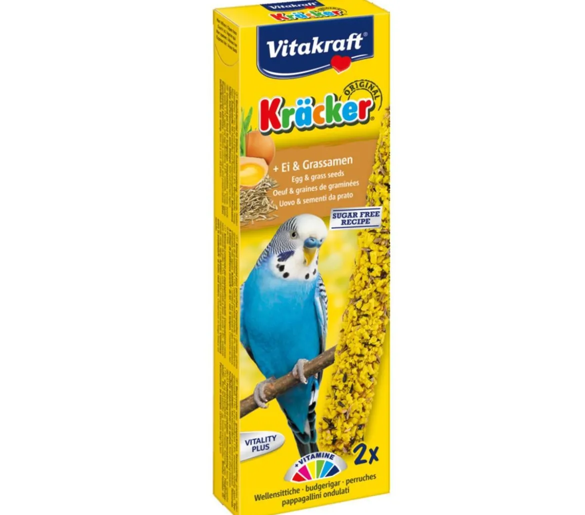 Vitakraft® Vogelsnack Kräcker® Original, Ei & Grassamen für Wellensittiche
