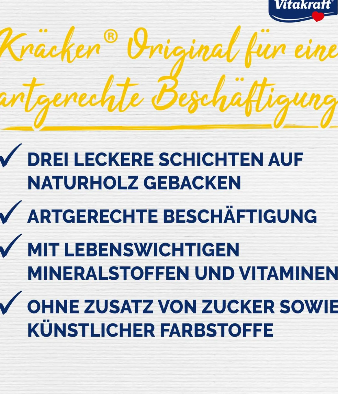 Vitakraft® Vogelsnack Kräcker® Original Honig + Anis für Papageien, 2er Pack