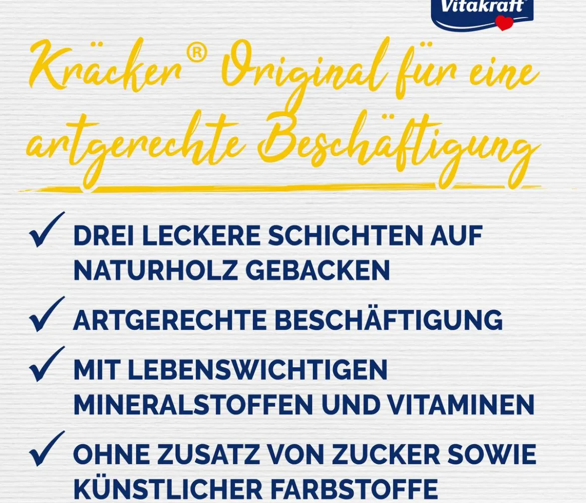 Vitakraft® Vogelsnack Kräcker® Original Kiwi + Citrus für Großsittiche, 2er Pack