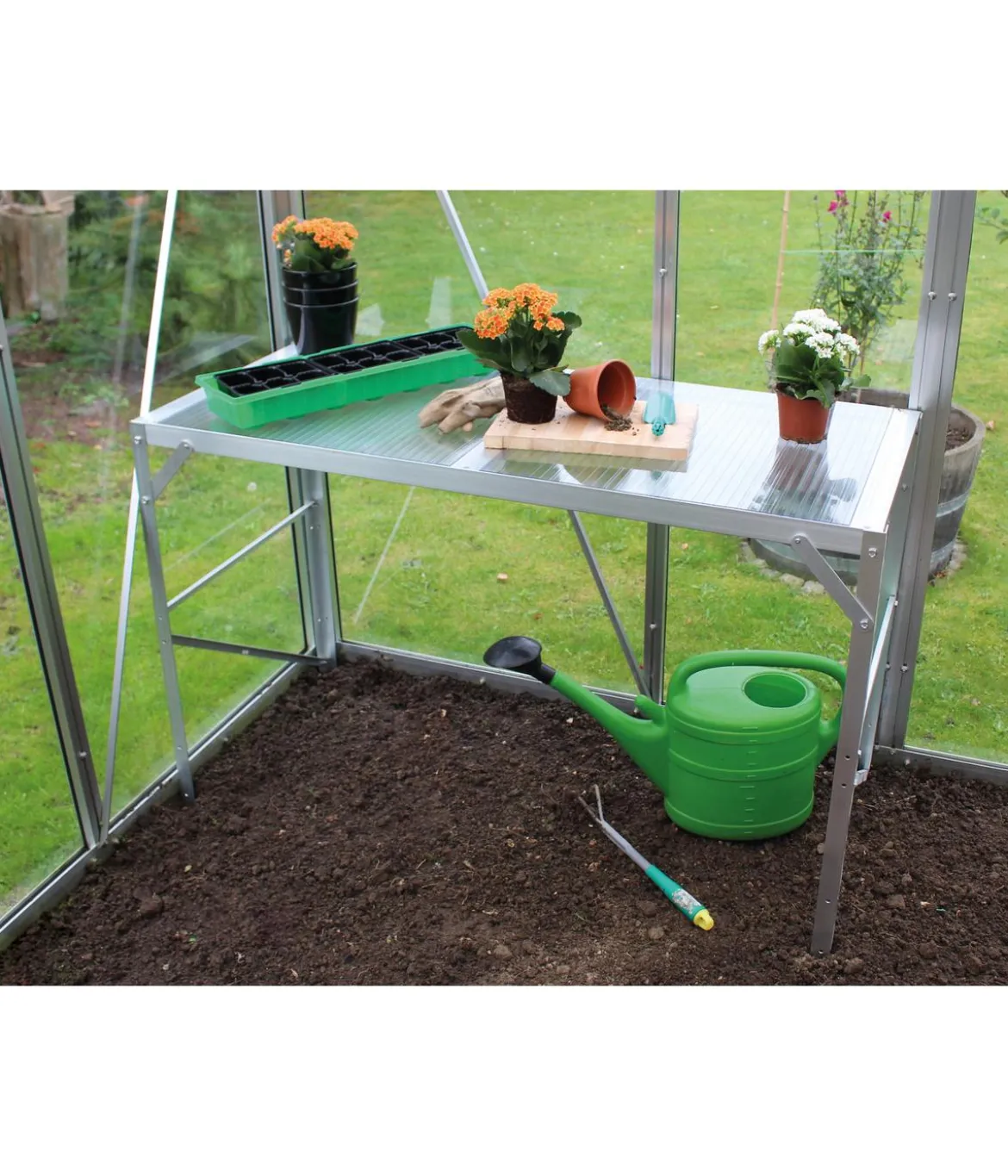 Vitavia Aluminiumtisch, 1 Ablage