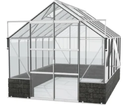 Vitavia Gewächshaus Cassiopeia 9900 ESG/HKP, inkl. Sockelmauer Basalt